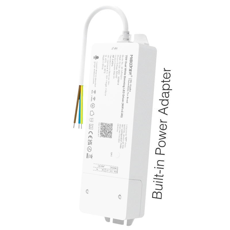 75W Dual White Dimming WiFi Bluetooth RF 2.4G Alexa&Google Home LED Controller Driver 75W Dual White Dimming WiFi Bluetooth RF 2.4G Alexa&Google Home LED Controller Driver