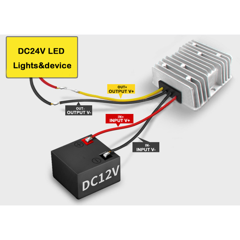 DC12V to DC24V Boost Converter DC LED Transformer For Cars and Boats