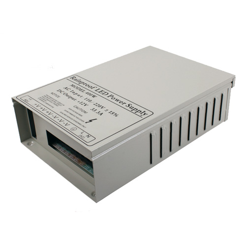 400W DC12/24V Spínání odolné proti dešti Uzavřený ovladač LED Transformátor Napájecí zdroj Chlazení ventilátorem Pro LED osvětlení