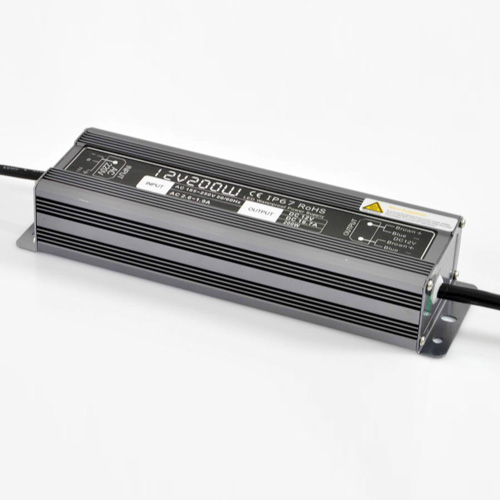 200W16.7A DC12V Konstantspannung UL-gelistetes wasserdichtes IP67-Schalt-LED-Treiber-Transformator-Netzteil für den Außenbereich für LED-Lichtleisten