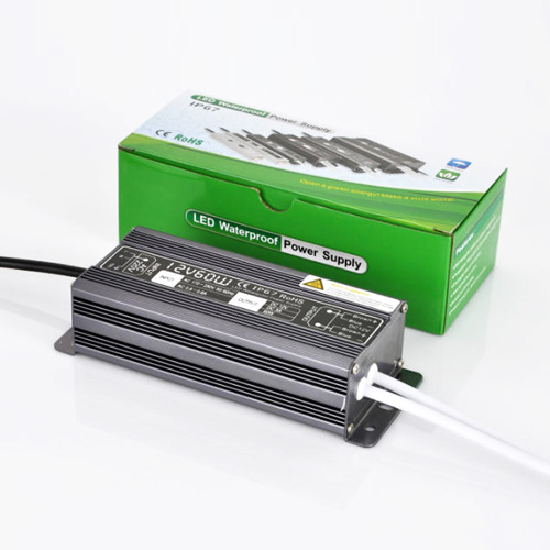 60W LED Driver Waterproof IP67 12V DC 5A Power Supply Transformer Feet Cable LED Strip Light Accessories 