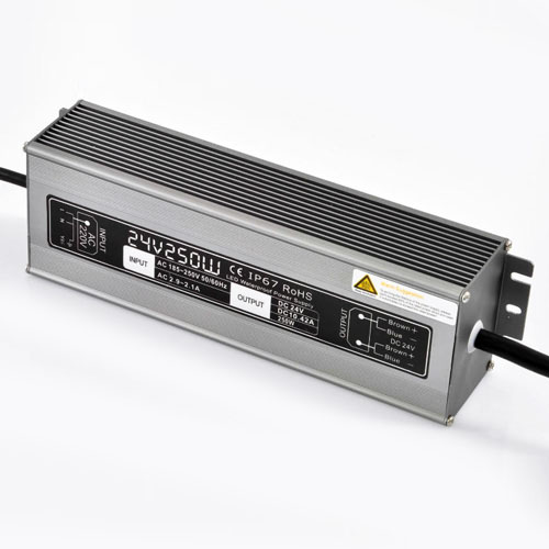 250W10.4A DC24V Konstantspannung Outdoor Wasserdicht IP67 Schalt-LED-Treiber-Transformator-Netzteil für LED-Lichtleisten 250W10.4A DC24V Konstantspannung Outdoor Wasserdicht IP67 Schalt-LED-Treiber-Transformator-Netzteil für LED-Lichtleisten