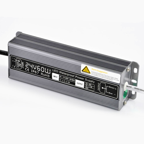 60W2.5A DC24V konstantní napětí venkovní vodotěsný IP67 spínaný LED driver transformátor napájení pro LED světelné pásy 60W2.5A DC24V konstantní napětí venkovní vodotěsný IP67 spínaný LED driver transformátor napájení pro LED světelné pásy