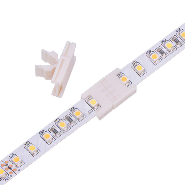 Lötfreier 3-poliger PCB-zu-PCB-Schnellverbinder mit weißer Schnalle zum Schneiden von 10 mm breiten zweifarbigen oder adressierbaren LED-Streifen oder zur PCB-Montage