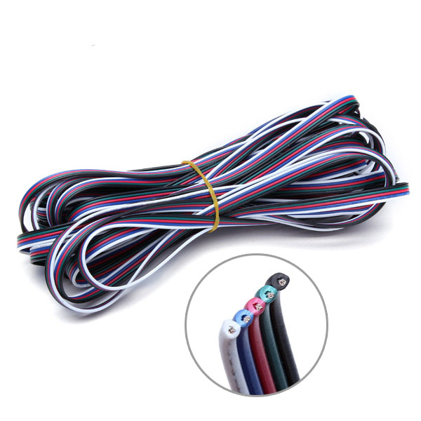 5pin rgbw power wire cable 0 5mm copper core for rgbw color change