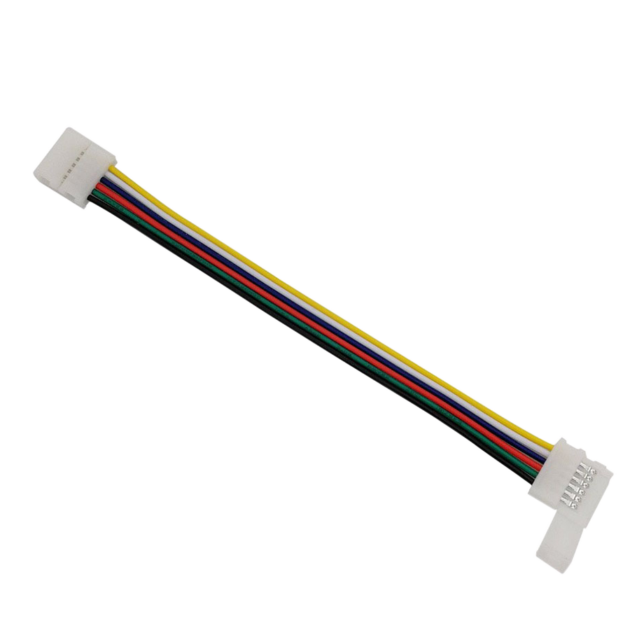 6-poliger RGB-CCT-LED-Easy-Anschluss, 6-poliger 12-mm-Breite, lötfreier Adapter für RGB+CCT-LED-Streifenlichter, 2 Clips