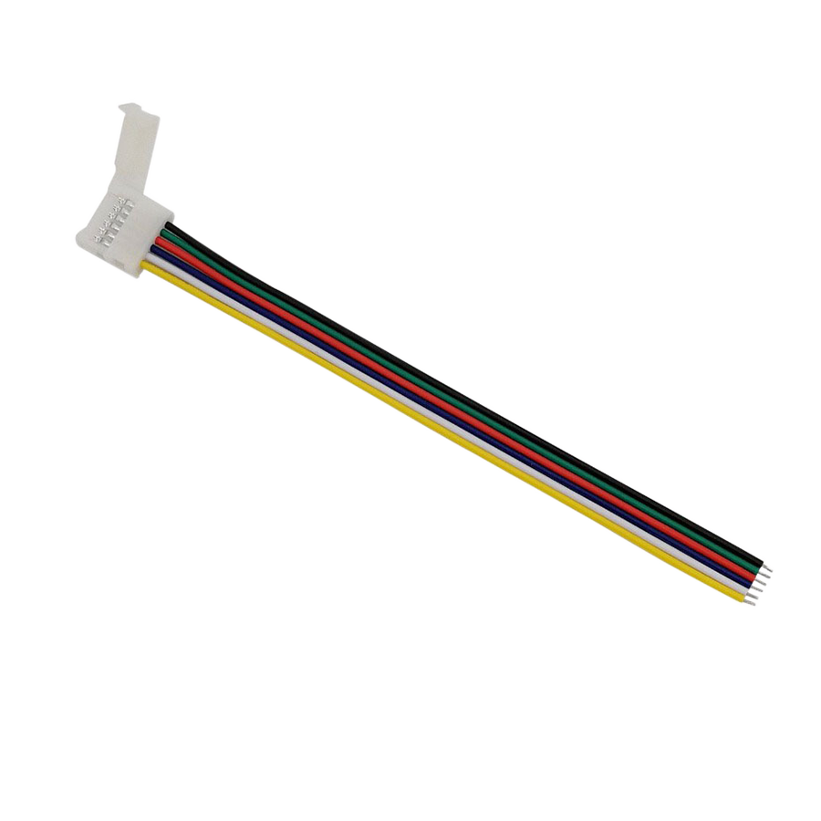 6-poliger RGB-CCT-LED-Easy-Anschluss, 6-poliger 12-mm-Breite, lötfreier Adapter für RGB+CCT-LED-Streifenlichter, 1 Clips