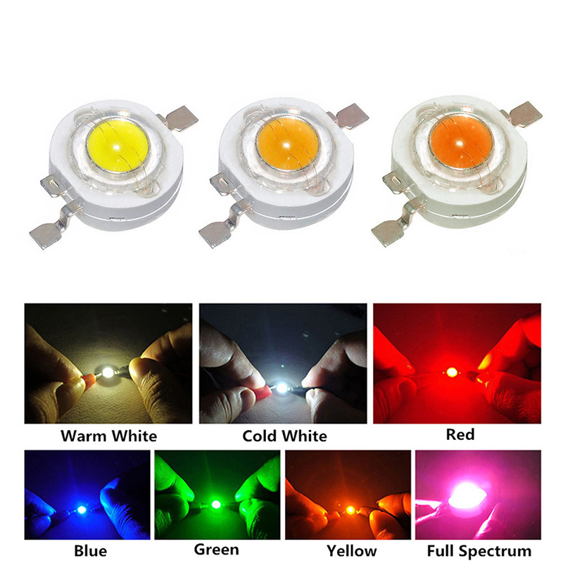 1W/3W LED Patch, 10ks, COB LED Chip DIY LED světlo