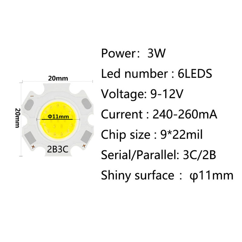 3w 5w 7w 10w Led Light Source Chip pcs Led High Power Cob Led Chip Cobchip 04 8 99