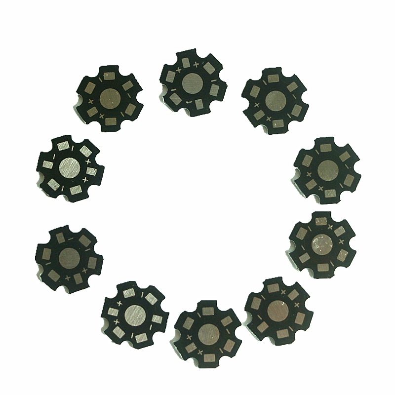 10ks 20mm LED hliníkový chladič pro 1W/3W/5W jednobarevný vysoce výkonný LED světelný čip