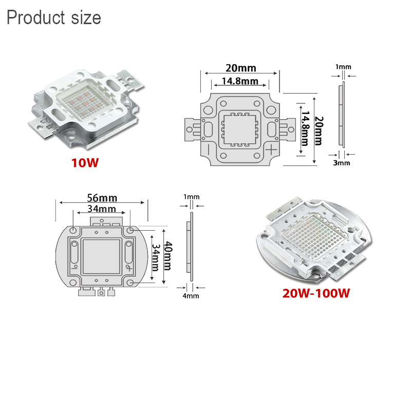 10W/20W/30W/50W/100W UV LED COB čip, vysoce výkonný ultrafialový DIY čip 10W/20W/30W/50W/100W UV LED COB čip, vysoce výkonný ultrafialový DIY čip