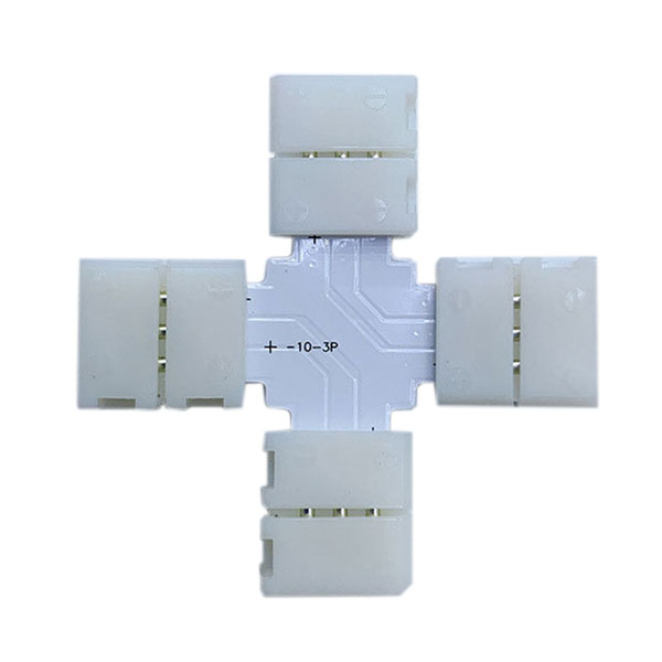 十 Shape 3-Pin CCT Farbtemperatur LED-Streifen Lötfreier Steckverbinder Zubehör für 10 mm breite Traumfarben-LED-Streifenlichter