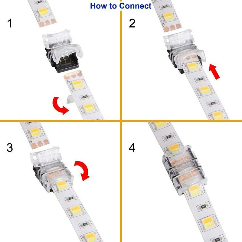 LED-Streifenanschluss, 3-polig, 10 mm, Platine zu Platine, lückenloser Anschluss für zweifarbiges und digitales Pixel-Streifenlicht LED-Streifenanschluss, 3-polig, 10 mm, Platine zu Platine, lückenloser Anschluss für zweifarbiges und digitales Pixel-Streifenlicht