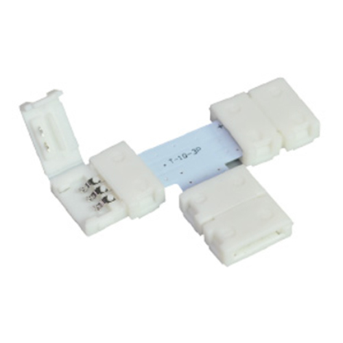 T-förmiges 3-poliges CCT-Farbtemperatur-LED-Streifenlicht, Schnellanschlusszubehör für 10 mm breite Traumfarben-LED-Streifenlichter