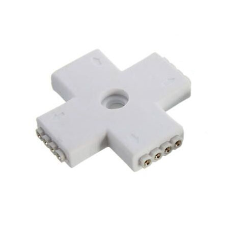 4kolíkový LED konektor + tvarové připojení pro RGB LED páskové světlo DC 12V - + 4kolíkový LED konektor + tvarové připojení pro RGB LED páskové světlo DC 12V - +