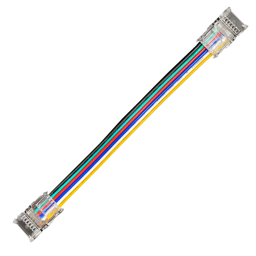 6kolíkové konektory Hippo LED Strip Konektory (14 cm drát) Pro RGBCCT LED pásek
