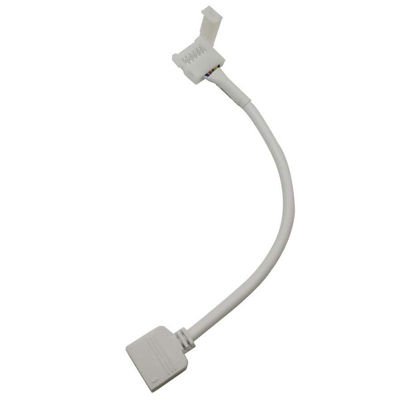 12mm 6pinový pásek k ovladači Bezpájecí konektor Easy LED s 13cm kabelem pro pásek LED RGB+CCT