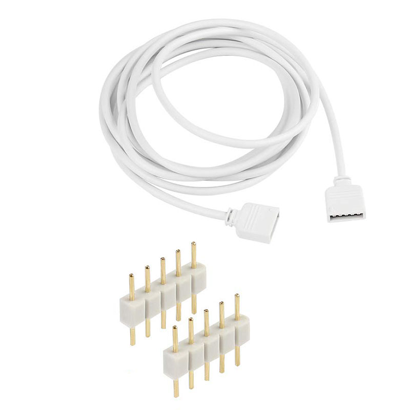 1M/2M LED-Verlängerungskabel 5-PIN-LED-Streifen-Anschlusskabel für SMD 5050 2835 RGBW-LED-Lichtleistenanschluss mit 2 männlichen 5-PIN-Steckern