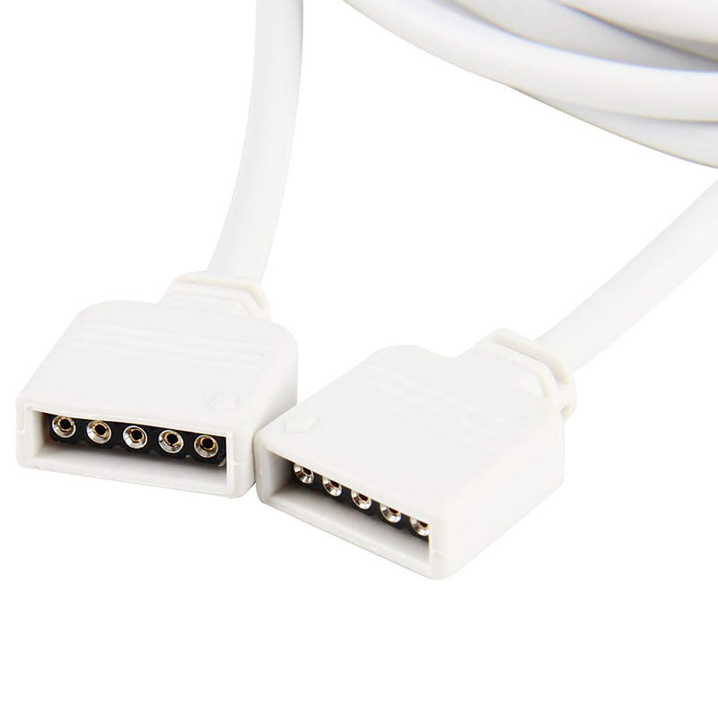Plug Adapter RGBW Extension Cable 5 Pin Cable Cord LED Light Strip Connector 