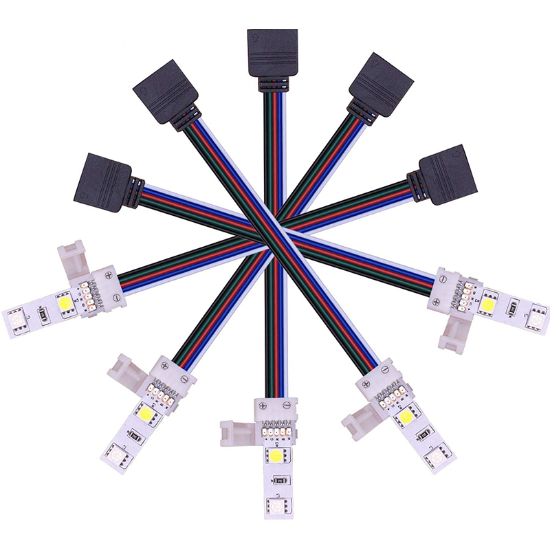 Connecteurs De Bandes Led Pour Rgb Rgbw Rgbww 3528 5050, 5 Pièces