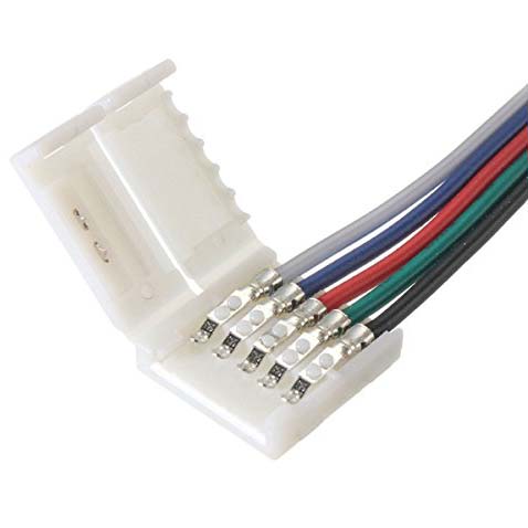12mm 5kolíkový kabel RGBW konektoru pro SMD 5050 RGBW LED pásek bez pájení 12mm 5kolíkový kabel RGBW konektoru pro SMD 5050 RGBW LED pásek bez pájení