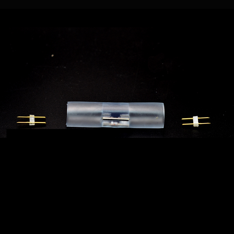 Runde 16-mm-Hochspannungs-Bifurkations-Schnellsteckverbinder in gerader Form mit 2 Kupfer-2-Pins für LED-Neonstreifenleuchten