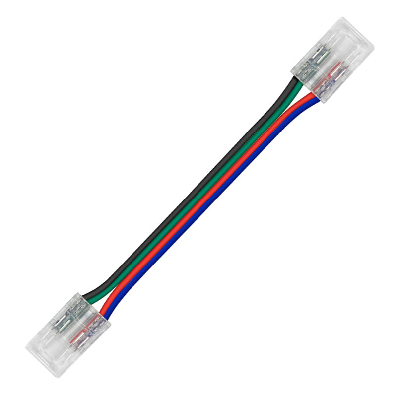 Lötfreier 10-mm-Tape-to-Tape-COB-RGB-LED-Streifen mit 4-poligem Anschluss