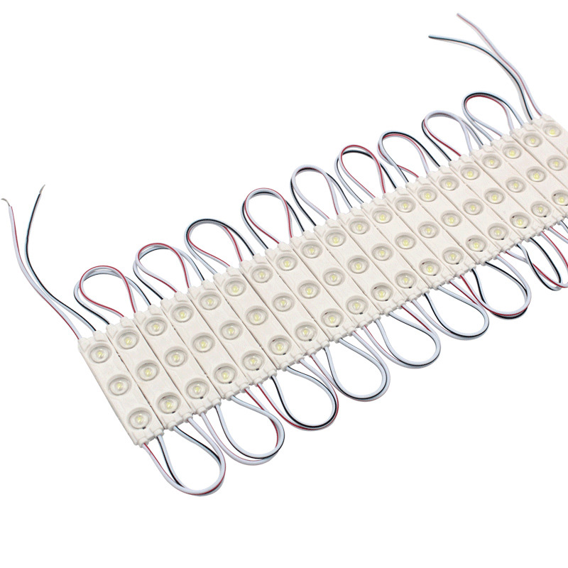 12V 0.72Watt 3 SMD5050 Super jasné LED diody Čtvercový znak konstantního proudu Lineární Jednobarevný LED modul Řetězová světla pro osvětlení kanálových písmen