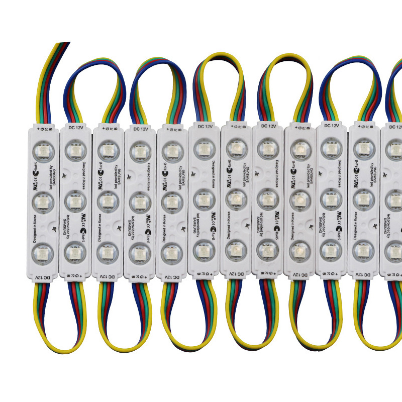 12Volt 0.72Watt 3 SMD5050 Superhelle LEDs Quadratisches Konstantstromschild Linearer Farbwechsel RGB/RGBW LED-Modul Lichterketten für Kanalbuchstabenbeleuchtung