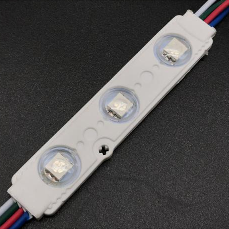 DC12V 0.72W RGB Farbwechsel 65*16mm SMD5050 Hoher CRI 90 Superhelle lineare Schildermodule, Farbwechselmodul-Lichterketten, 20 Stück/Kette