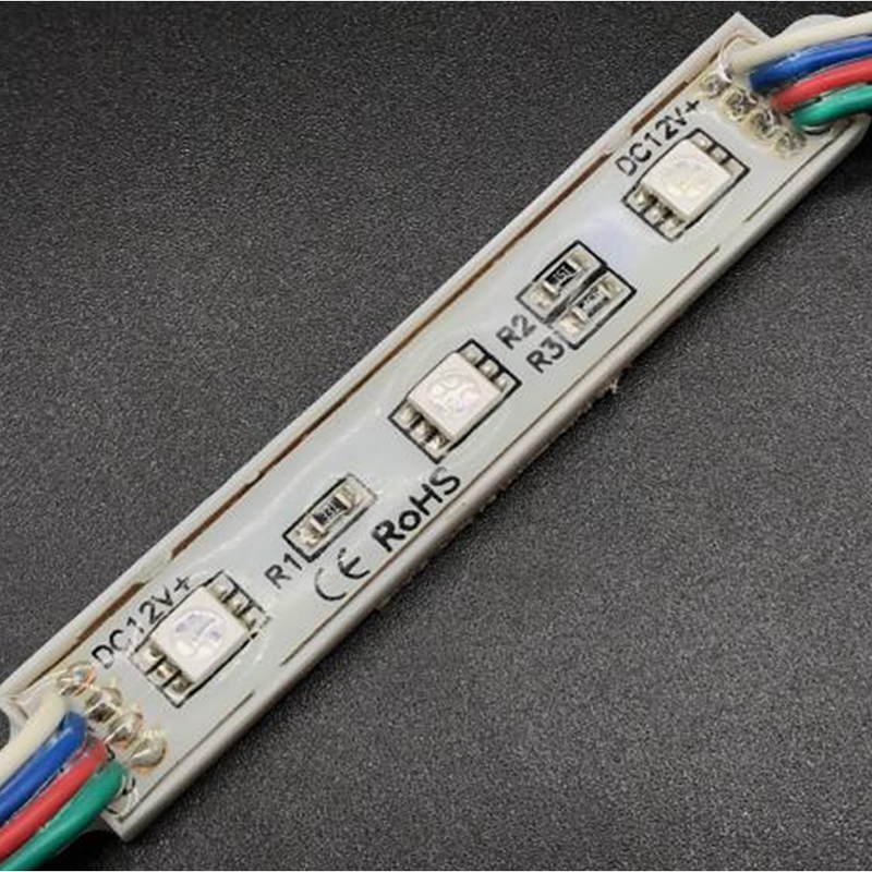 DC12V 0.72W RGB Color Change 75*12mm SMD5050 High CRI 90 Super Bright Linear Sign Modules, Color Changing Module String Lights, 20Pcs/String