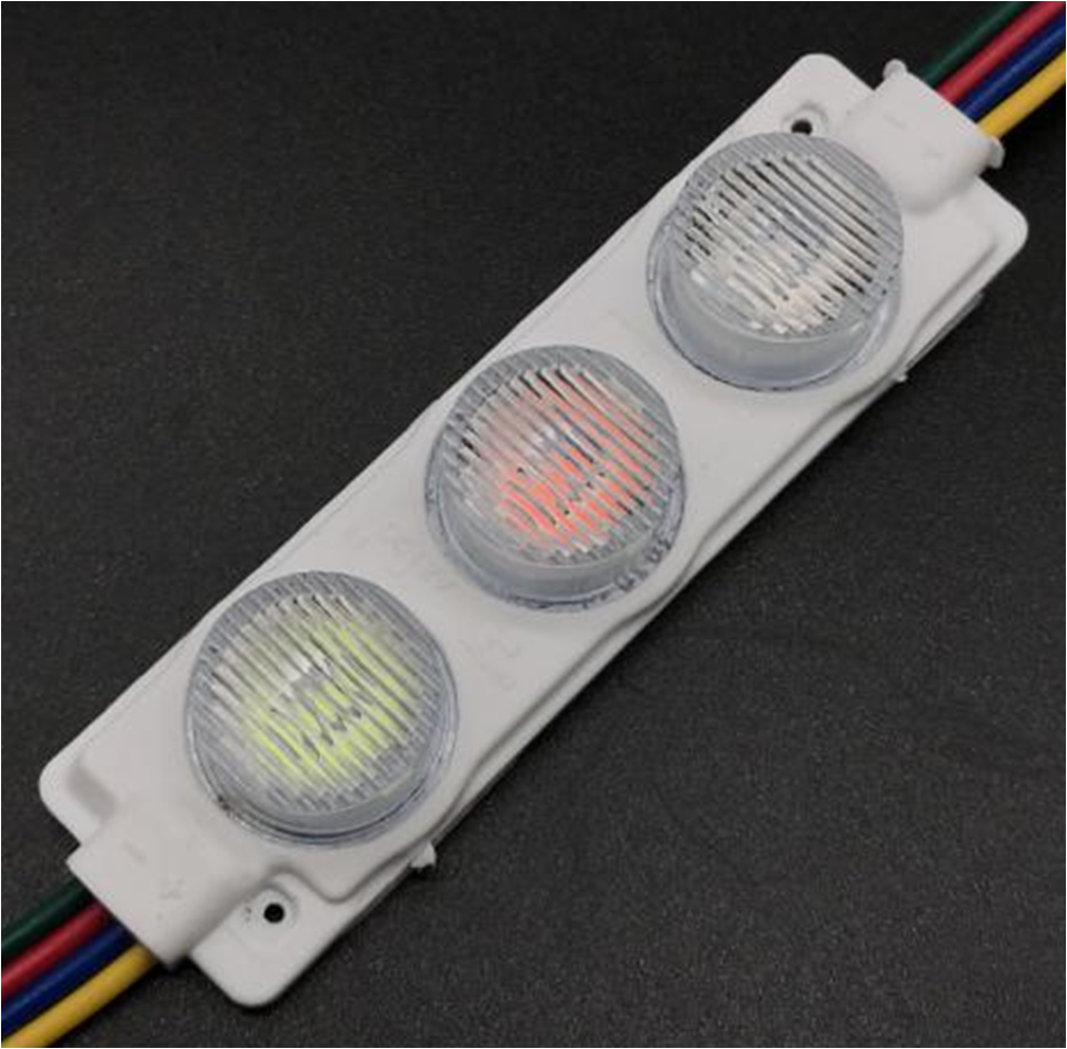 DC12V 3W RGB Color Change 75*20mm SMD3030 High CRI 90 Super Bright Linear Sign Modules, Color Changing Module String Lights, 20Pcs/String