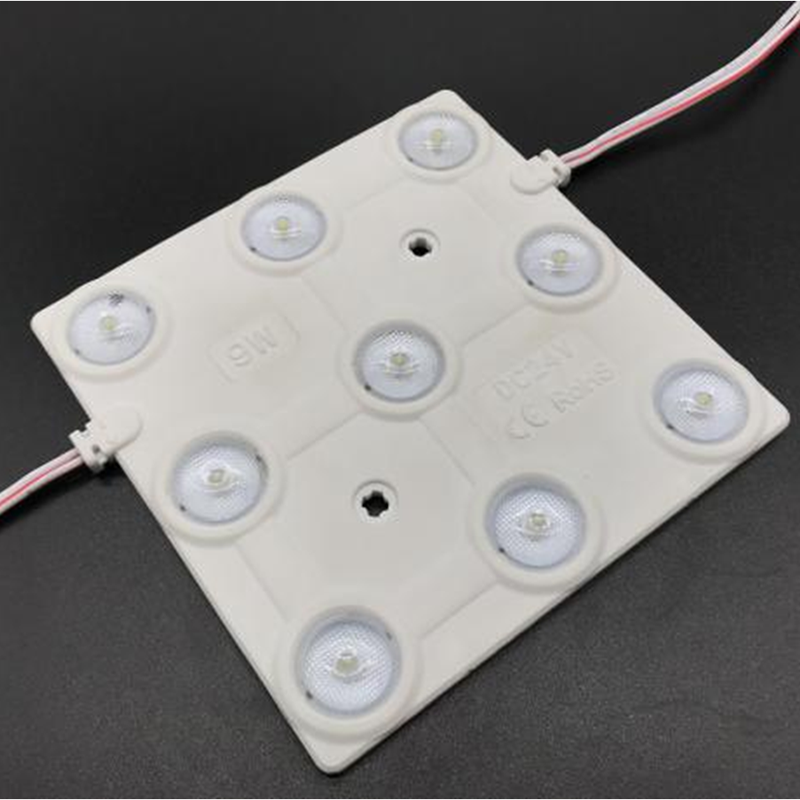 AC110/220 V, 6 W, 7 Farben, optional, 105 x 105 mm, SMD2835, hoher CRI 90, superhelle lineare Schildermodule, einfarbige, wasserdichte IP65-LED-Modul-Lichterkette, 20 Stück/Kette