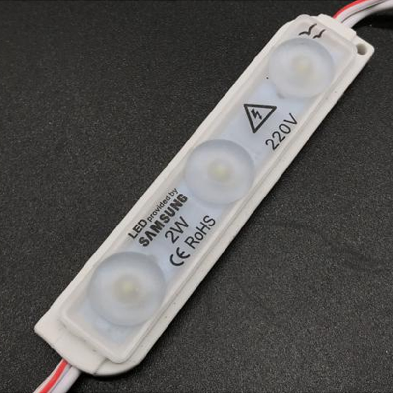 AC110/220V 2W 7 Colors Optional 78*19mm SMD2835 High CRI 90 Super Bright Linear Sign Modules, Single Color Waterproof IP65 LED Module String Lights, 20Pcs/String