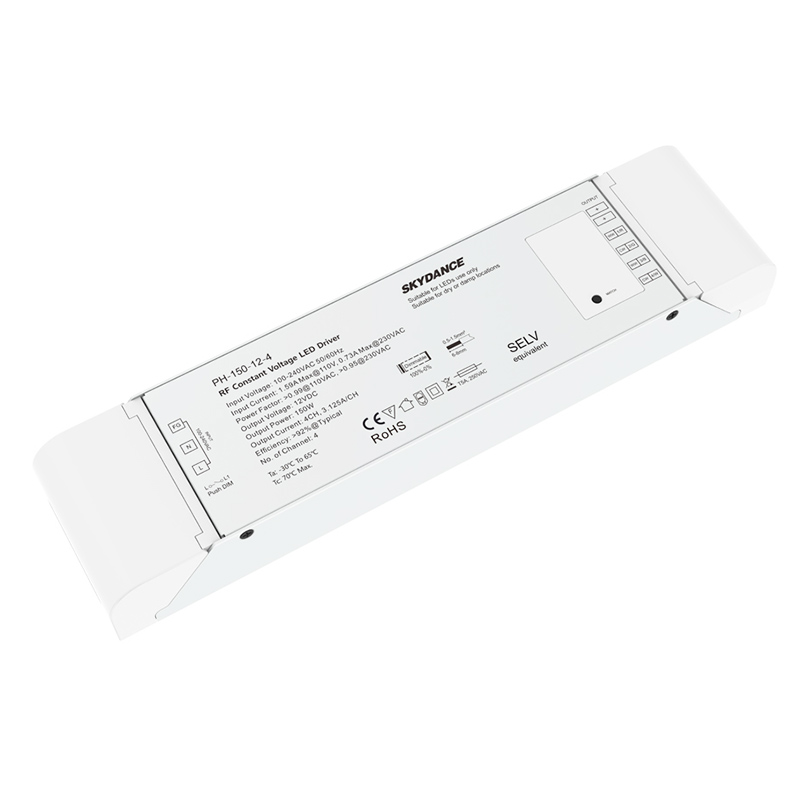 150W 4CH 12VDC CV Wireless Dim &switch Dim LED Driver PH-150-12-4