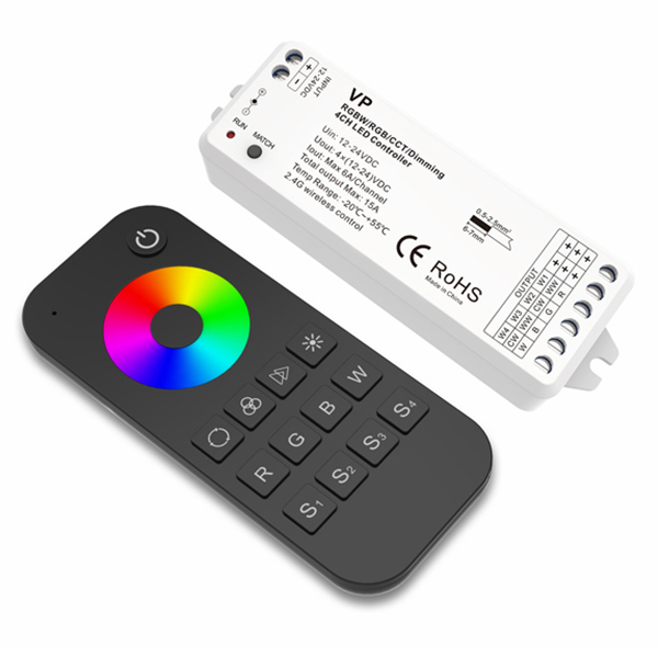 RGBW LED Strip Controller Set VP+RT4 For 4ft led strip lights RGBW LED Strip Controller Set VP+RT4 For 4ft led strip lights