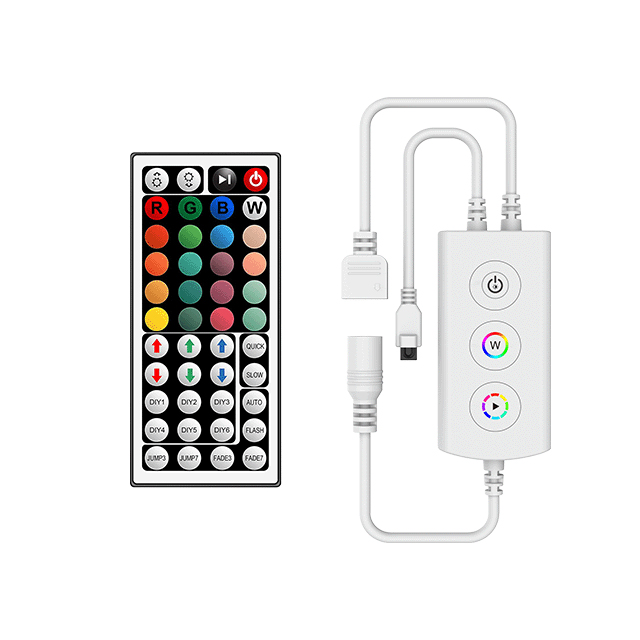 3 tlačítka IR Tuya WiFi RGBW LED ovladač F4-D(WT)