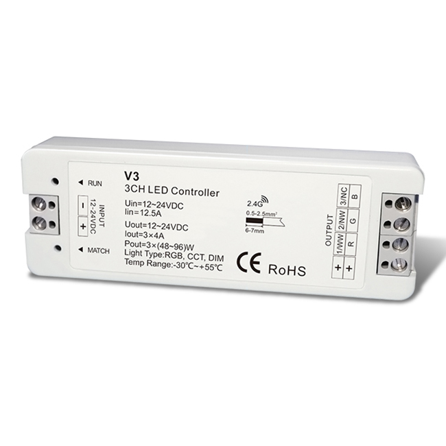 3CH 4A Konstantspannung RF 2.4G Empfänger V3 für RGB-LED-Streifenlicht