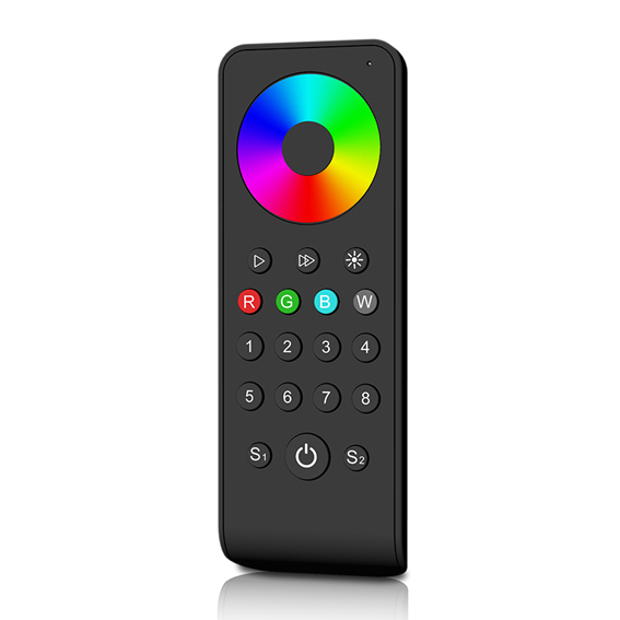 4zónový RF 2.4G LED RGB/RGBW dálkový ovladač RS4 Pro RGB nebo RGBW LED ovladač, stmívací ovladač nebo oranžová LED pásková světla