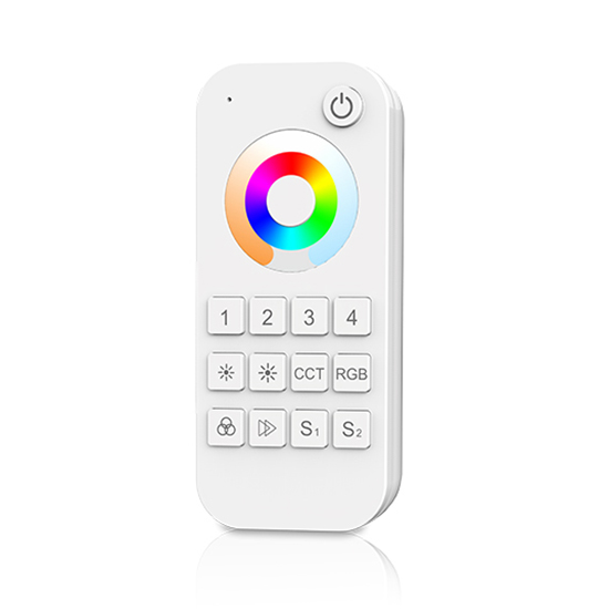 4 Zonen RF 2.4G 5-in-1-Fernbedienung RT10 Für einfarbige, zweifarbige, RGB-, RGBW- oder RGB+CCT-LED-Streifenlichter 4 Zonen RF 2.4G 5-in-1-Fernbedienung RT10 Für einfarbige, zweifarbige, RGB-, RGBW- oder RGB+CCT-LED-Streifenlichter