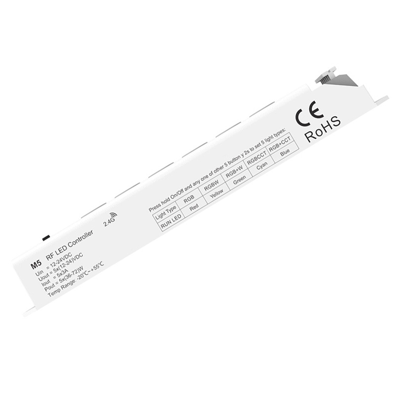 6 tlačítek Konstantní napětí RGB CCT LED Ovladač světel M5 6 tlačítek Konstantní napětí RGB CCT LED Ovladač světel M5