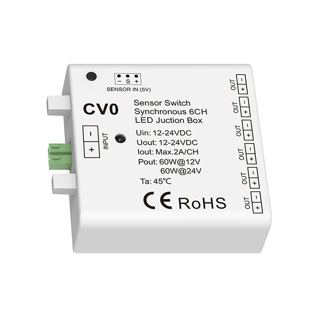 12-24VDC Synchronous 6CH LED Junction Box CV0, Compatible With Sensor Control