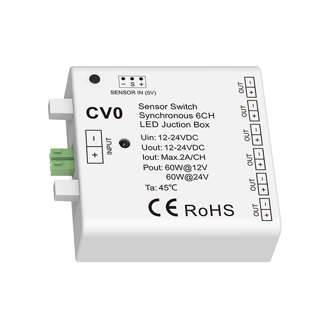 12-24VDC Synchronous 6CH LED Junction Box CV0, Compatible With Sensor Control 12-24VDC Synchronous 6CH LED Junction Box CV0, Compatible With Sensor Control