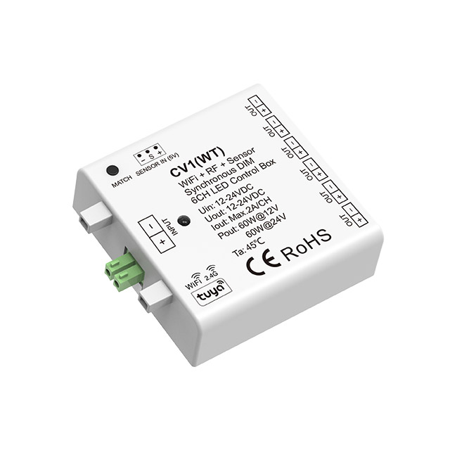 CV1(WT) 6CH WiFi RF senzor Synchronní LED stmívač osvětlení police