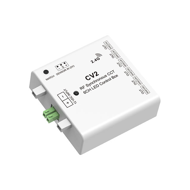 12 VDC 6 CH HF- und sensorsynchroner CCT-LED-Controller CV2