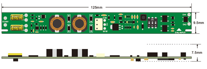 CXD-21A-2 150 až 500 mA DALI CCT LED DriverStruktury