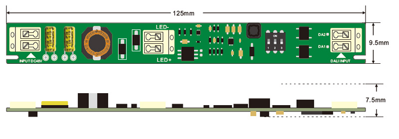 CXD-28A DALI Magnetické stmívatelné LED budicí struktury