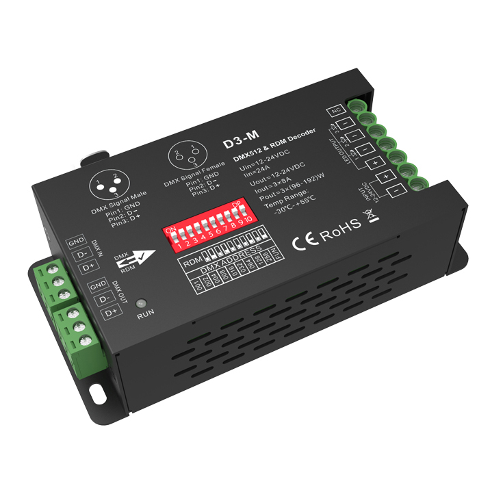 3CH*8A 12-24VDC CV DMX Decoder D3-M