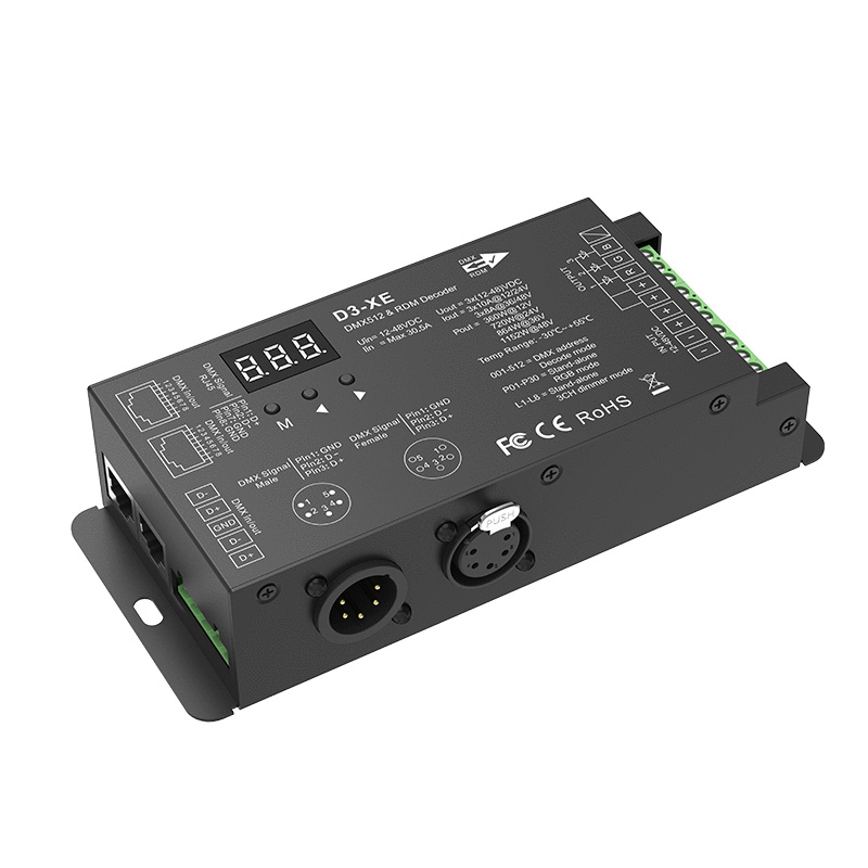 12-36VDC 3CH*10A CV DMX Decoder D3-XE 12-36VDC 3CH*10A CV DMX Decoder D3-XE