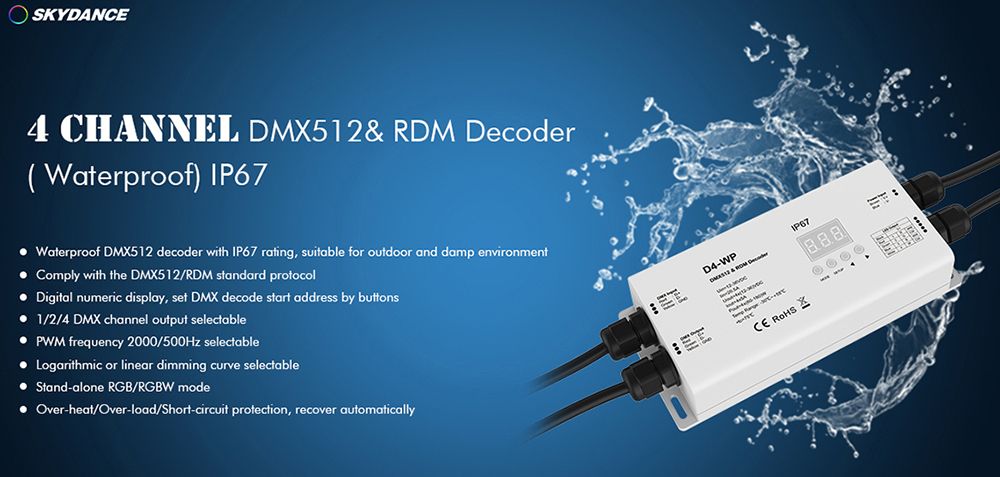 BC-854 DC 12V-24V Constant Voltage 4CH DMX512 Decoder for RGBW & RGBWW –  LEDLightsWorld